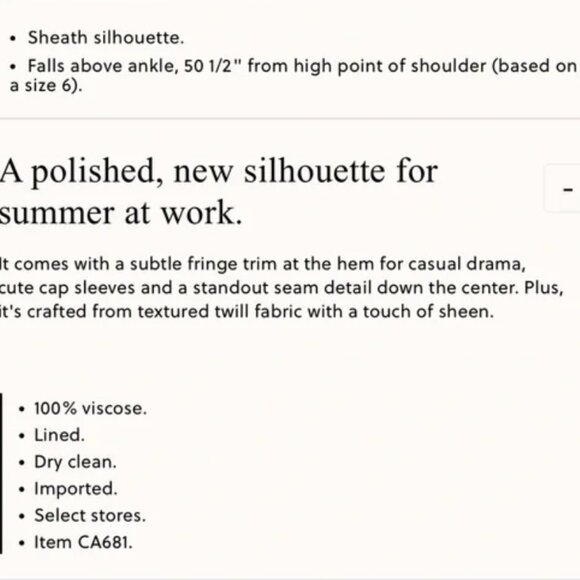 Fringe-trim dress in glossy twill - Picture 5 of 6